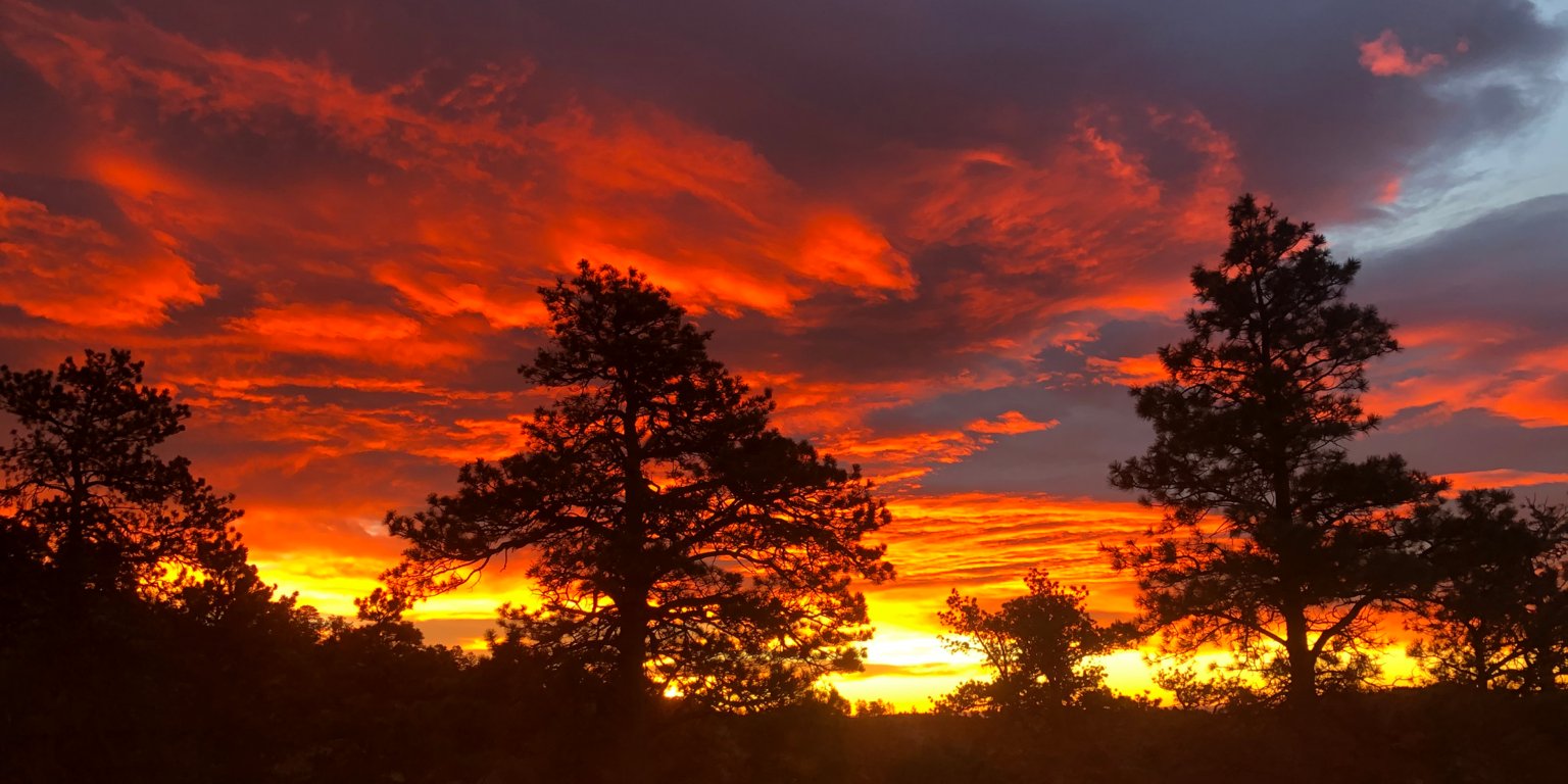 Sunset over Golden Gate Canyon